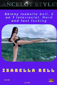 Skinny Isabella bell. 2 on 1 interracial. Hard and fast fucking 